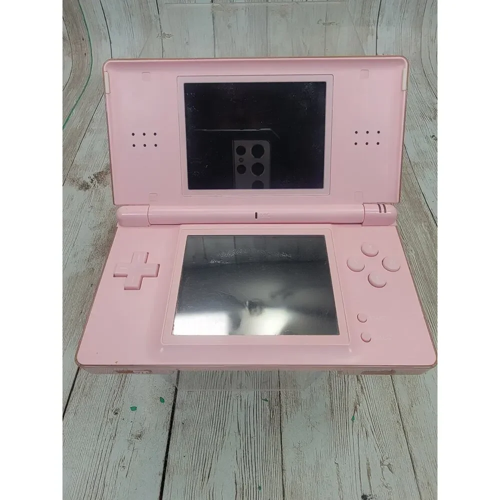 Nintendo Pink DS Lite Handheld System With Stylus Charger 5 GB Games